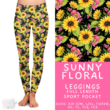 Batch #471 - November Request Run - Closes 1/2 - ETA late Feb - Sunny Floral Full Length Leggings