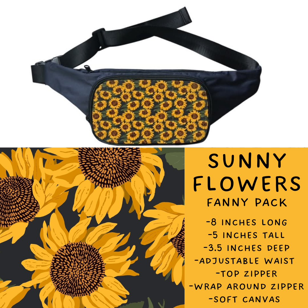 Batch #276 - Fanny Packs & Drawstring Backpacks - Closes 1/24 - ETA late March - Sunny Flowers Fanny Pack