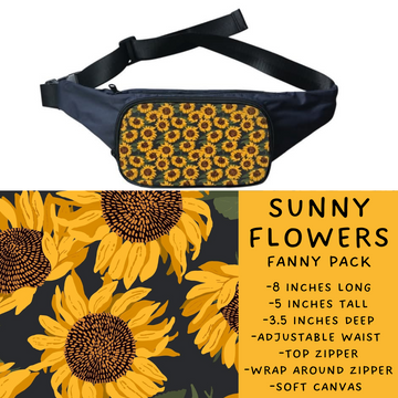 Batch #276 - Fanny Packs & Drawstring Backpacks - Closes 1/24 - ETA late March - Sunny Flowers Fanny Pack