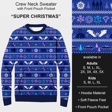 B185 - Preorder Super Christmas Sweater w/ Front Pocket (Closes 10/01. ETA early Dec.)