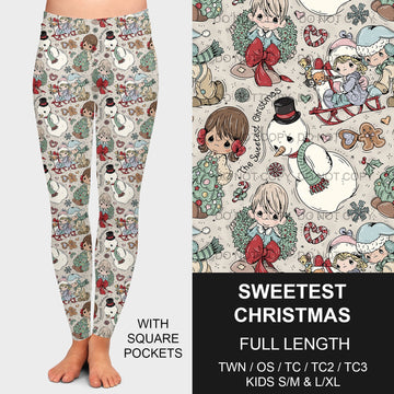 B182 - Preorder Sweetest Christmas Leggings w/ Pockets (Closes 9/29. ETA late Nov.)