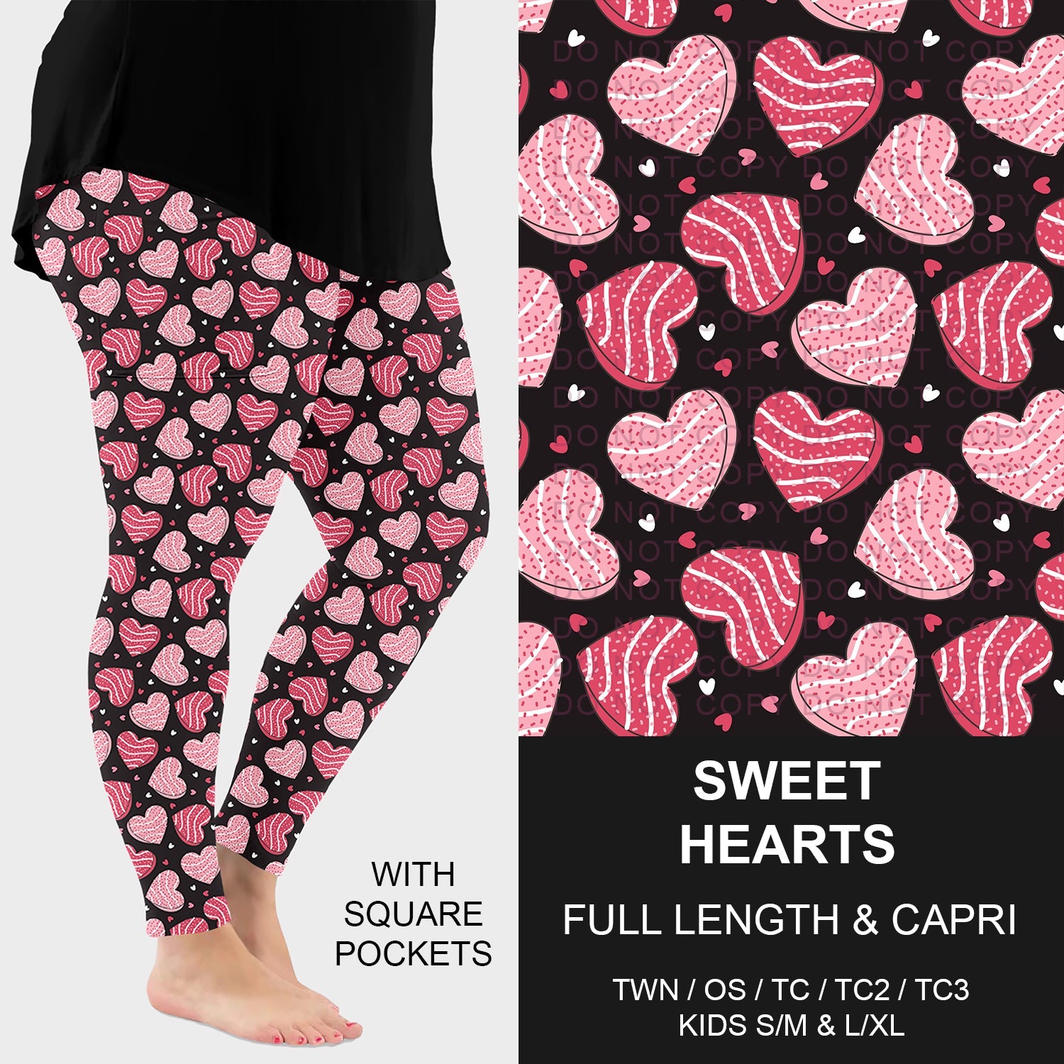 B263 - Preorder Sweet Hearts Leggings w/ Pockets (Closes 11/30. ETA: late Jan.)