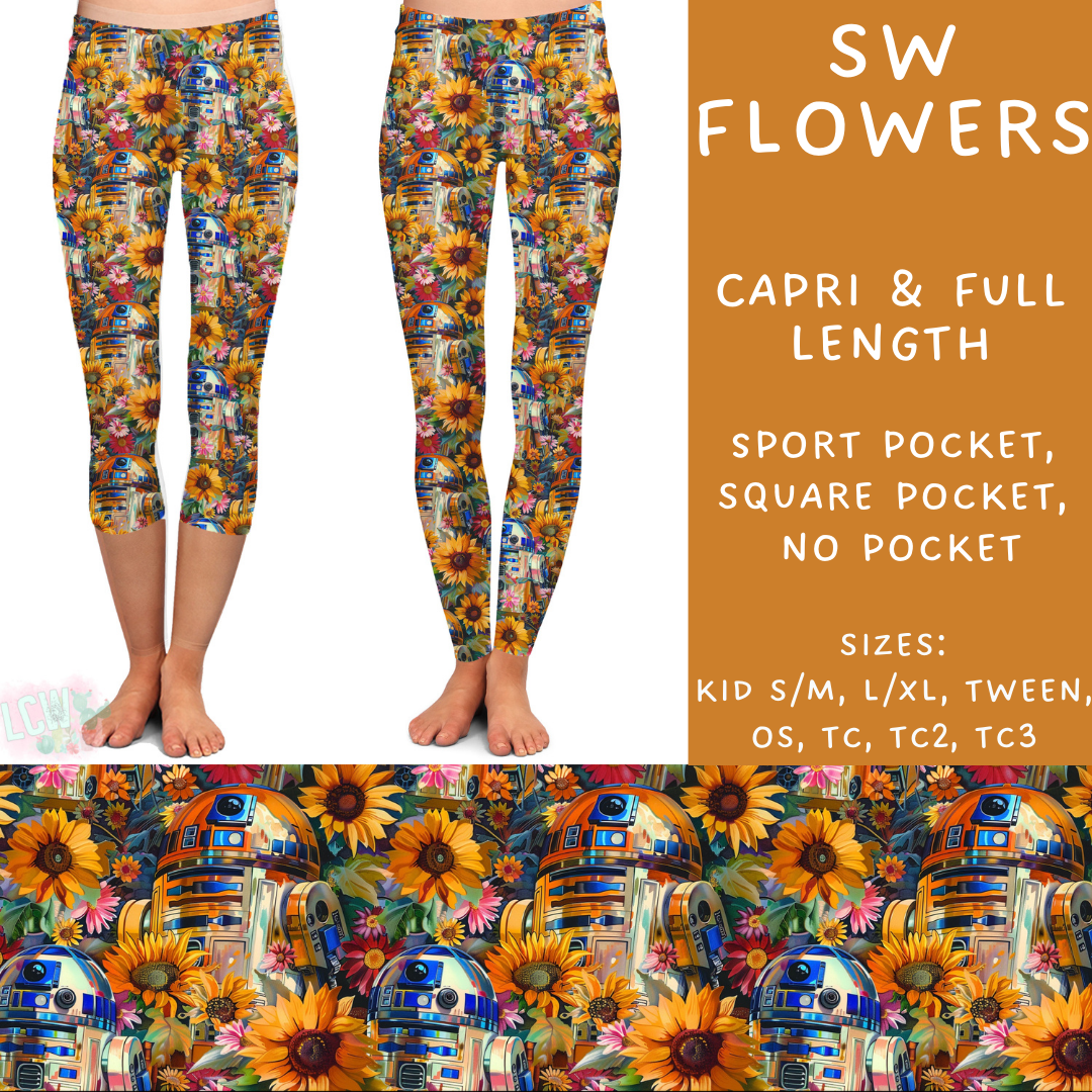 Batch #278 - Cool Characters 7 - Closes 1/29 - ETA early April -  SW Flowers Full and Capri Length Leggings