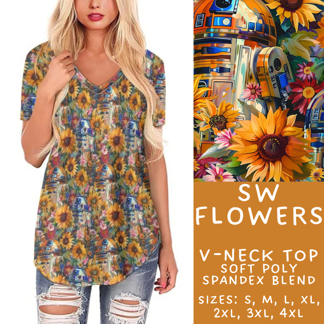 Batch #278 - Cool Characters 7 - Closes 1/29 - ETA early April - SW Flowers V-Neck Tee