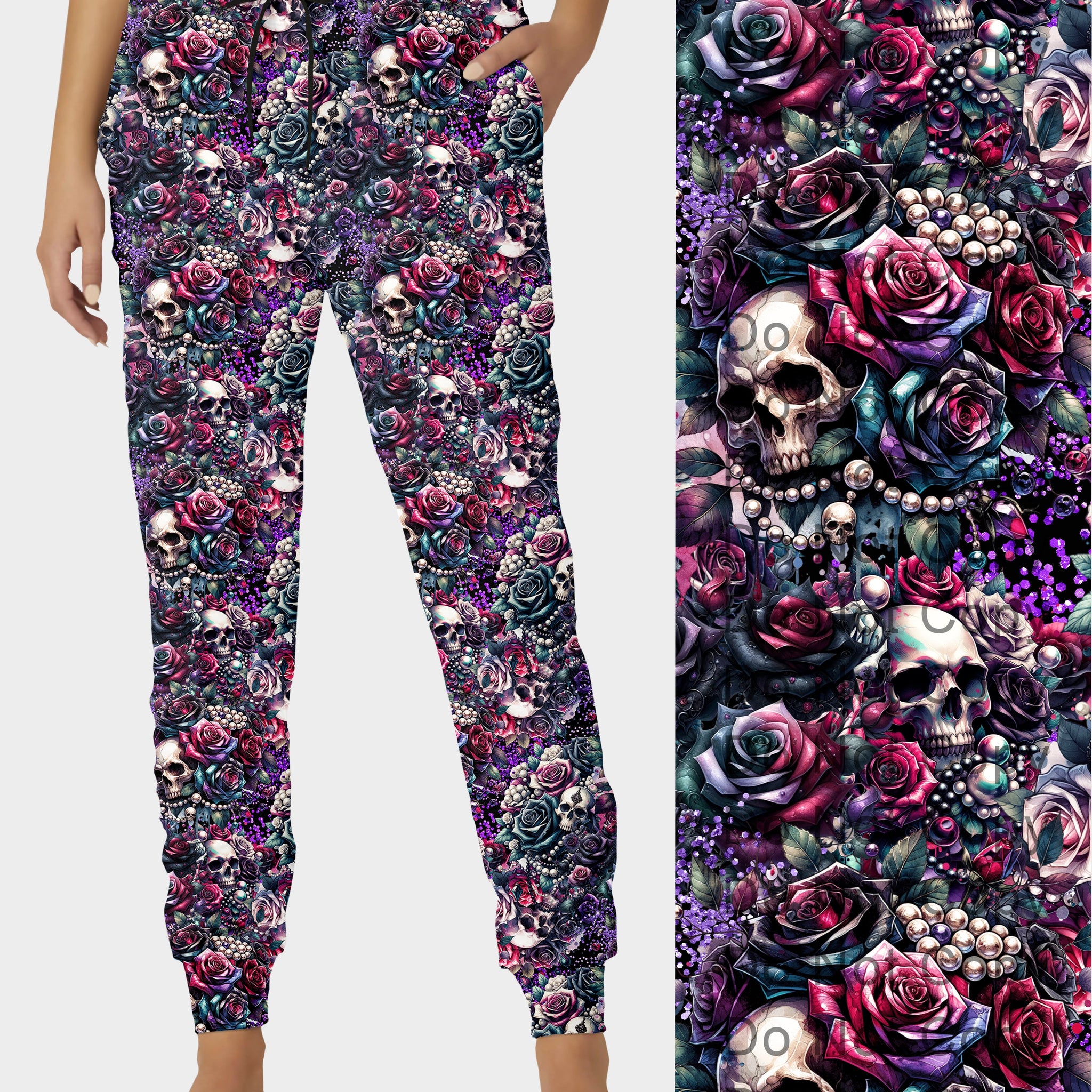 RTS - Skulls and Pearls Joggers