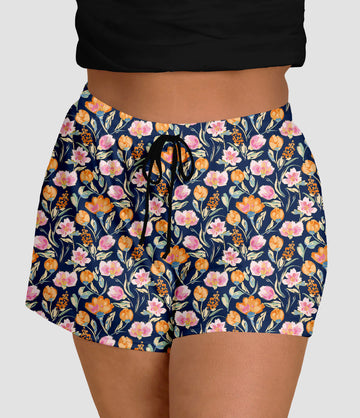 RTS - Sorbet Blooms Jogger Shorts with Pockets