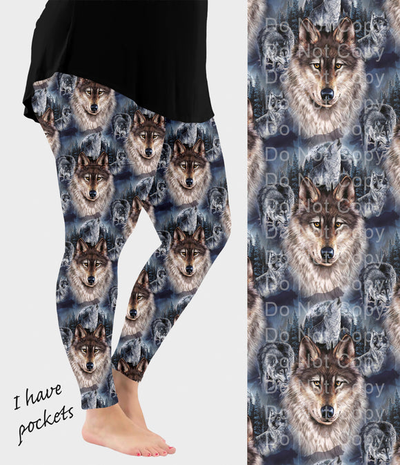 RTS - Spirit of the Wolf Leggings w/ Pockets