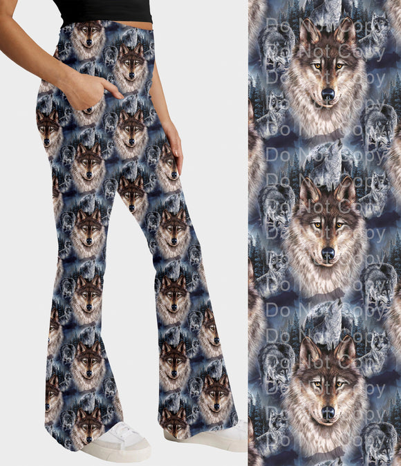 RTS - Spirit of the Wolf Flare Leggings w/ Pockets