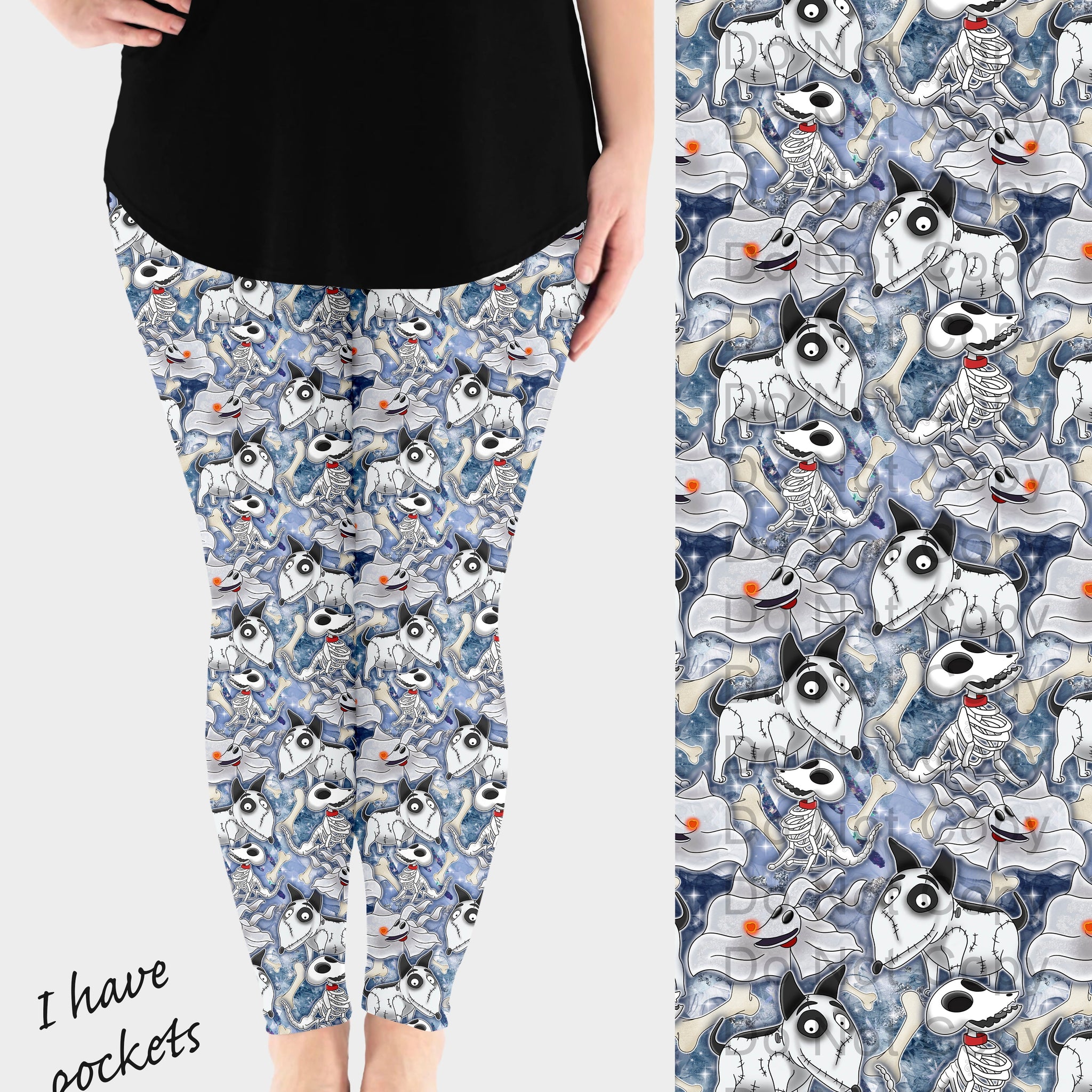 RTS - Spooky Pups Leggings w/ Pockets