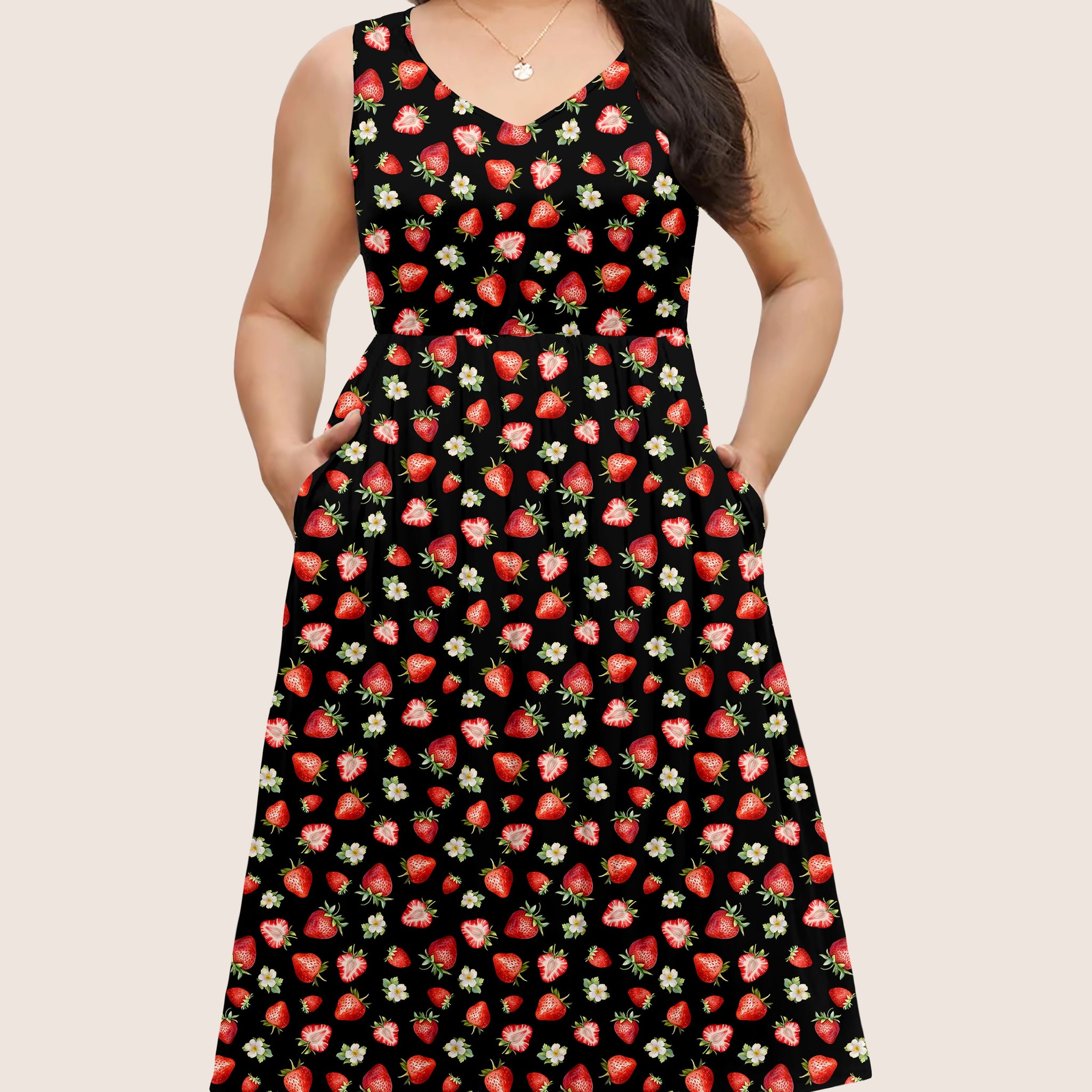 RTS - Strawberry Delight Pocket Dress