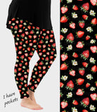 RTS - Strawberry Delight Leggings w/ Pockets