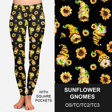 RTS - Sunflower Gnomes Leggings