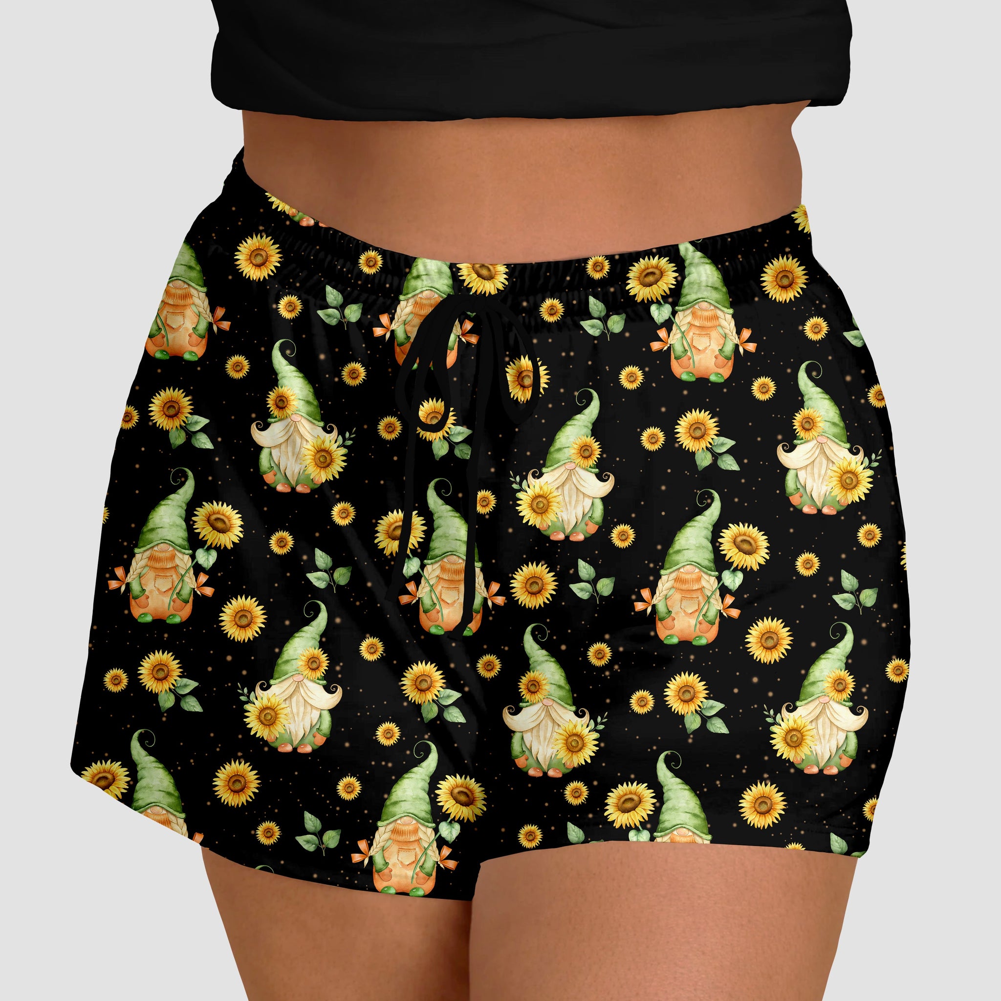 RTS - Sunflower Field Gnomes Jogger Shorts