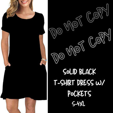 Black - T-Shirt Pocket Dress Preorder 2 Closing 3/12 ETA MAY