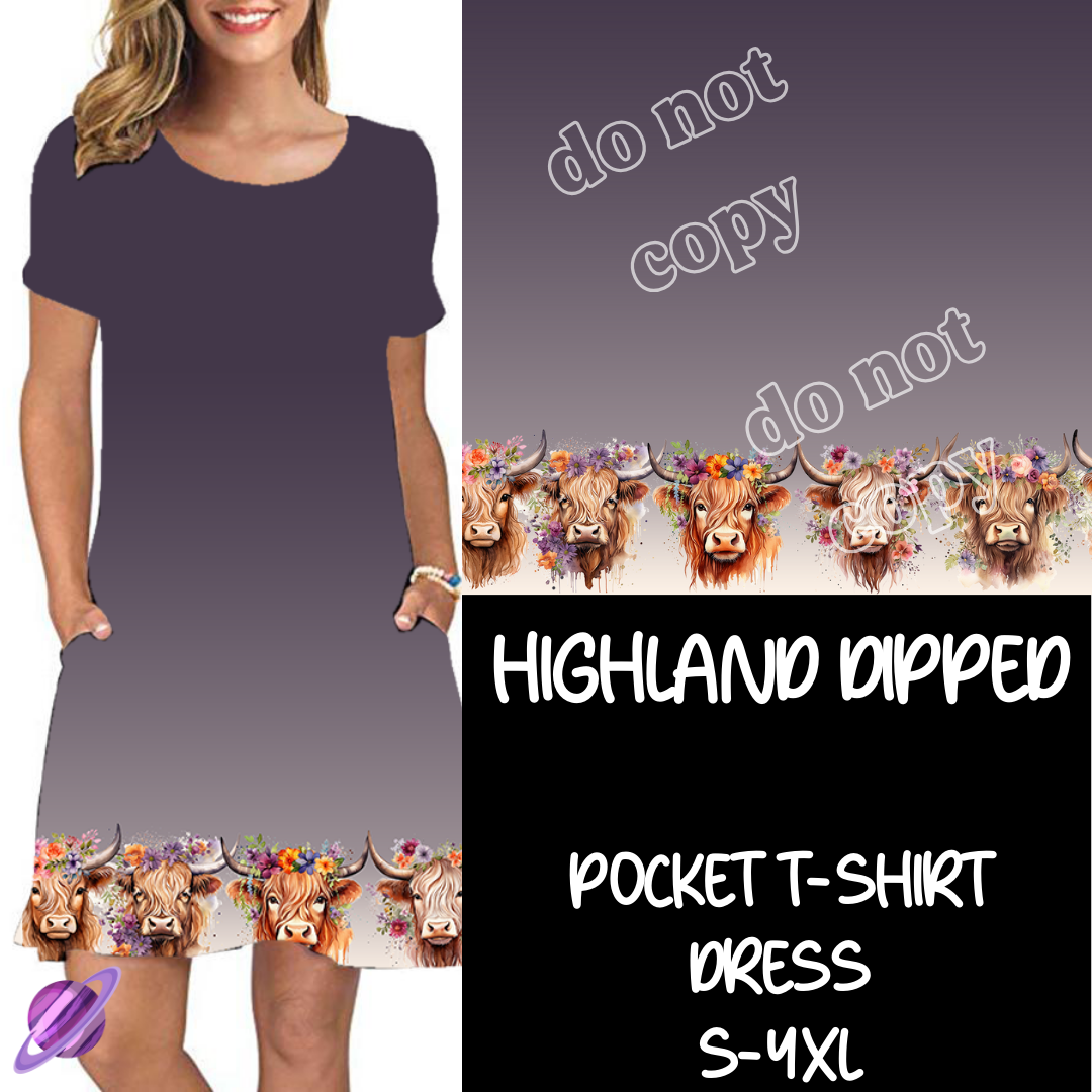 Highland Dipped - T-Shirt Pocket Dress Preorder 2 Closing 3/12 ETA MAY