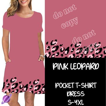 Pink Leopard - T-Shirt Pocket Dress Preorder 2 Closing 3/12 ETA MAY