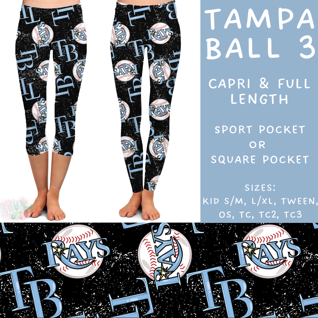 Batch #343 - Home Run Collection - Closes 5/22 - ETA mid July - Tampa Ball 3 Full and Capri Length Leggings