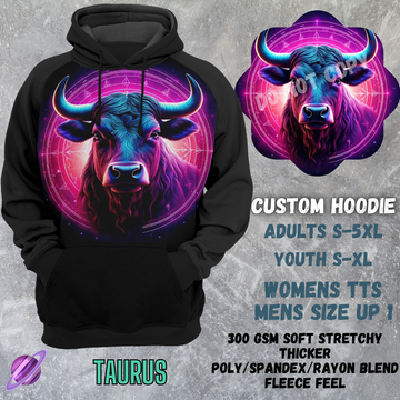 TAURUS -CUSTOM HOODIES RE-RUN PREORDER CLOSING 5/11