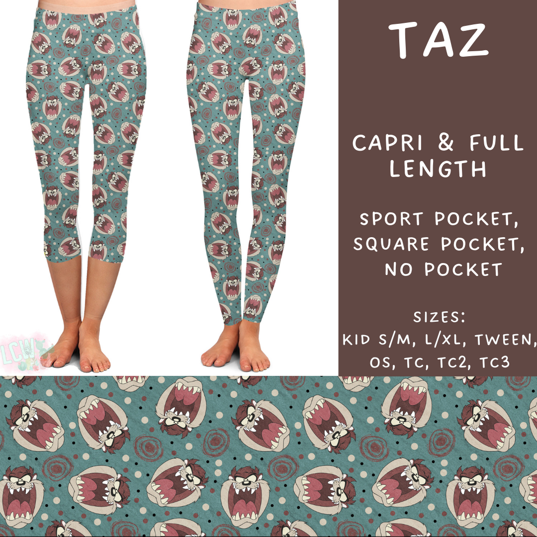 Batch #277 - December Request Run - Closes 1/27 - ETA late March - Taz Full and Capri Length Leggings