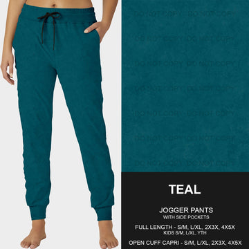 B216- Preorder Teal Joggers (Closes 3/09. ETA: late May)