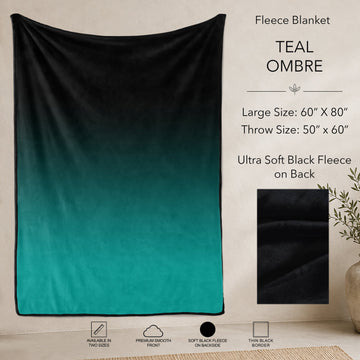B304 - Pre-Order Teal Ombre Fleece Blanket (Closes 7/31. ETA: early Oct)