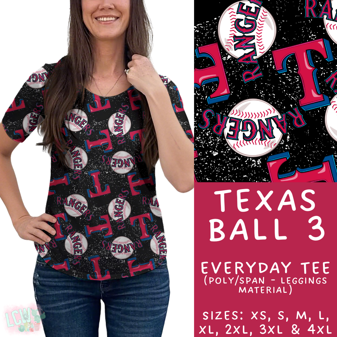 Batch #343 - Home Run Collection - Closes 5/22 - ETA mid July - Texas Ball 3 Everyday Tee