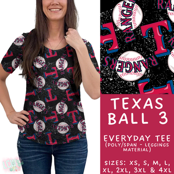 Batch #343 - Home Run Collection - Closes 5/22 - ETA mid July - Texas Ball 3 Everyday Tee