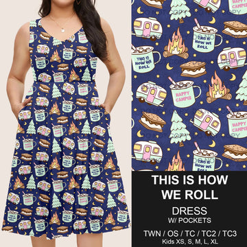 B217 - Preorder This is How We Roll Sleeveless Pocket Dress (Closes 3/12. ETA: late May)