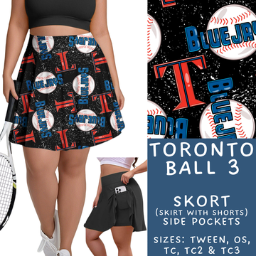 Batch #343 - Home Run Collection - Closes 5/22 - ETA mid July - Toronto Ball 3 Skort