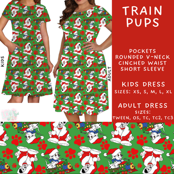 Batch #228 - Christmas Magic 2 - Closes 10/31 - ETA early/mid Dec - Train Pups Adult & Kids Dresses