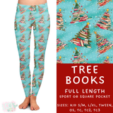 Ready To Ship - Tree Books Full Length Leggings - TC & TC2 Sport Pocket & TC2 Square Pocket