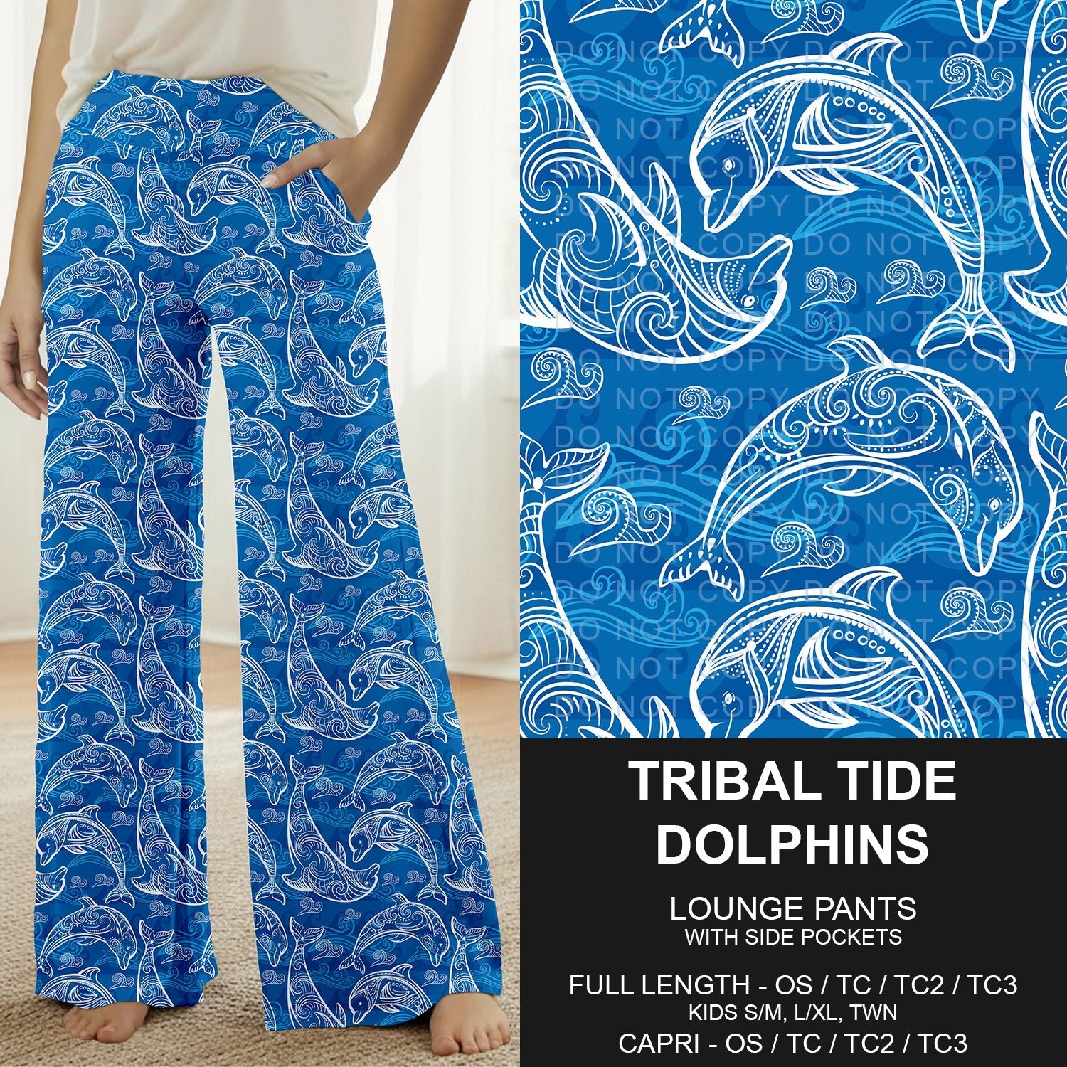 B292 - Preorder Tribal Tide Dolphins Lounge Pants (Closes 5/24. ETA: late July)