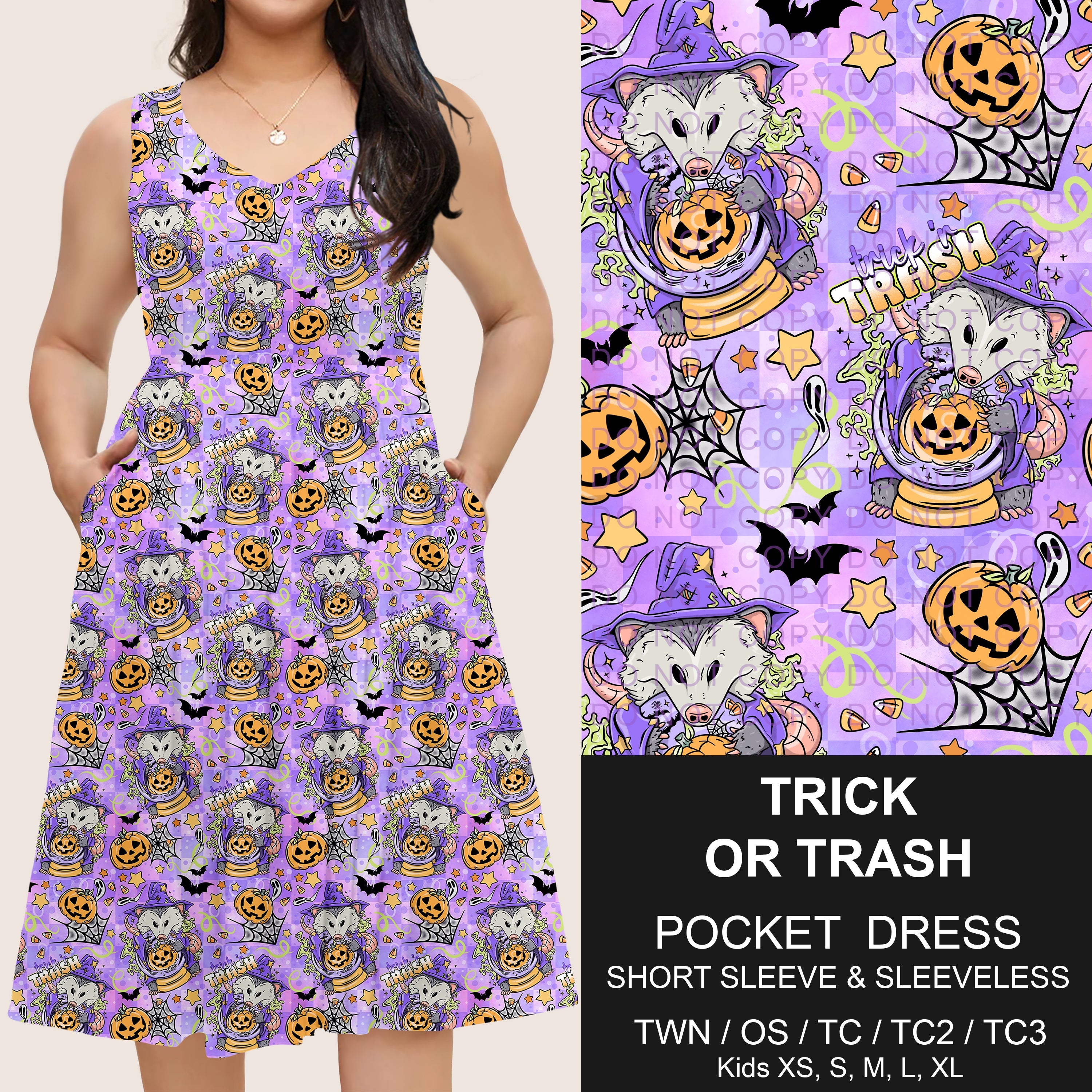 B302 - Preorder Trick or Trash Pocket Dress (Closes 7/24. ETA: early Oct)