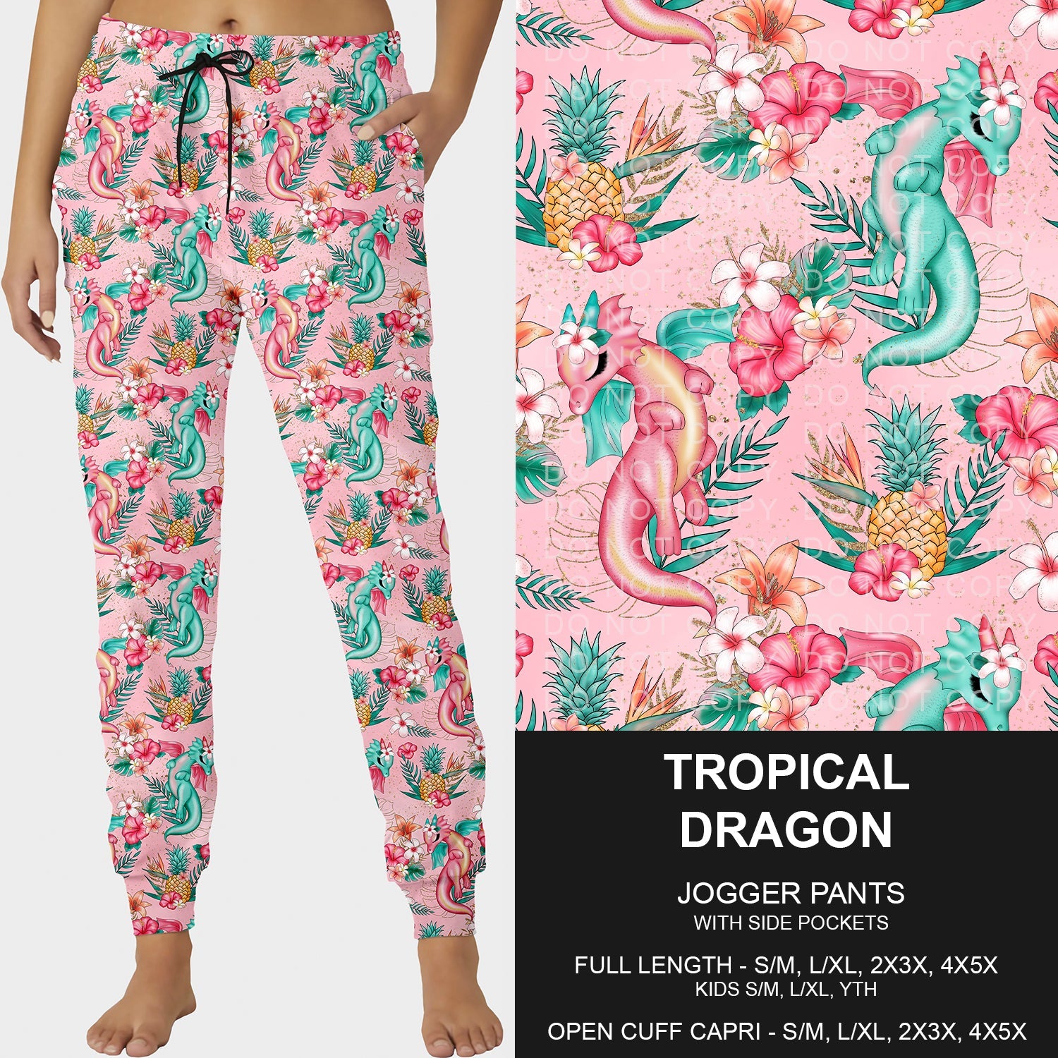 B228- Preorder Tropical Dragon Joggers (Closes 5/11. ETA: late July)