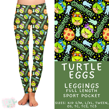 Ready to Ship Turtle Eggs Full Length Leggings - Sport Pocket TC2