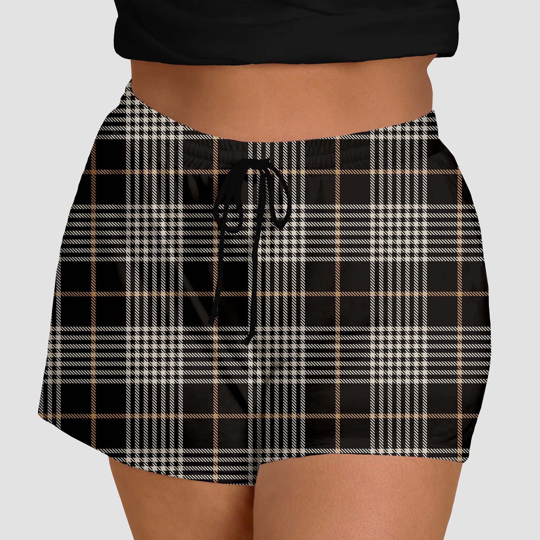 RTS - Talk To Me Plaid Jogger Shorts