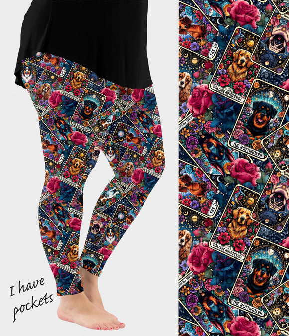 RTS - Tarot Dogs Leggings w/ Pockets