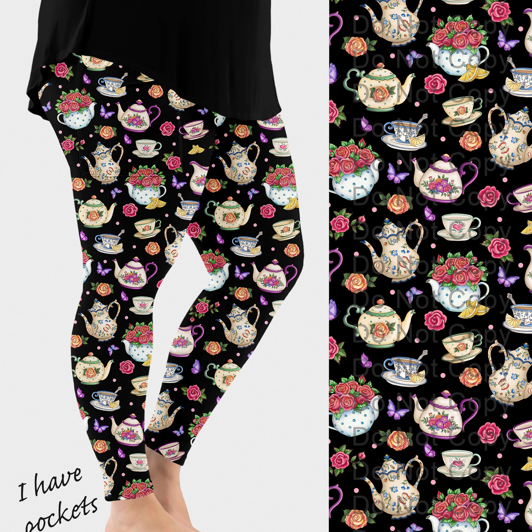 RTS - Tea Time Leggings w/ Pockets