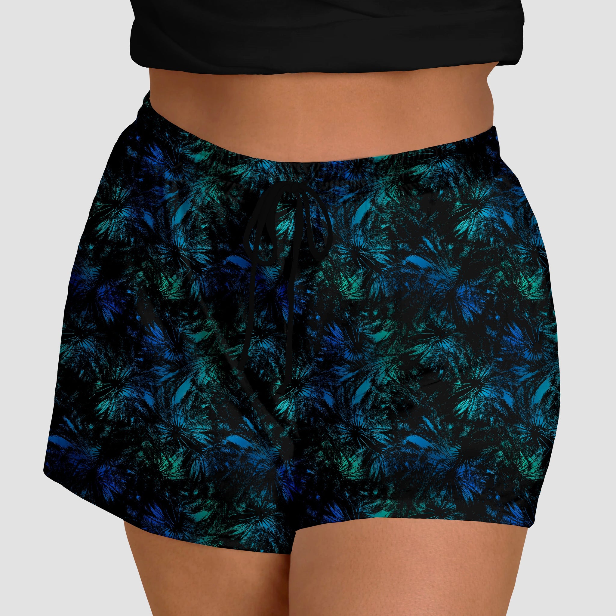 RTS - Tie Dye Palms Jogger Shorts