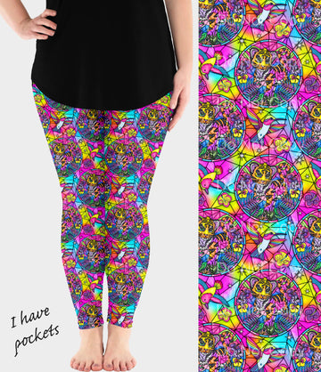 RTS - Tiger Glass Leggings w/ Pockets