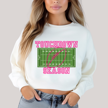 Touchdown Season in White Sweatshirt