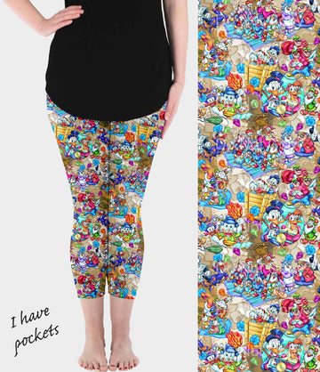 RTS - Treasure Adventure Capri Leggings w/ Pockets