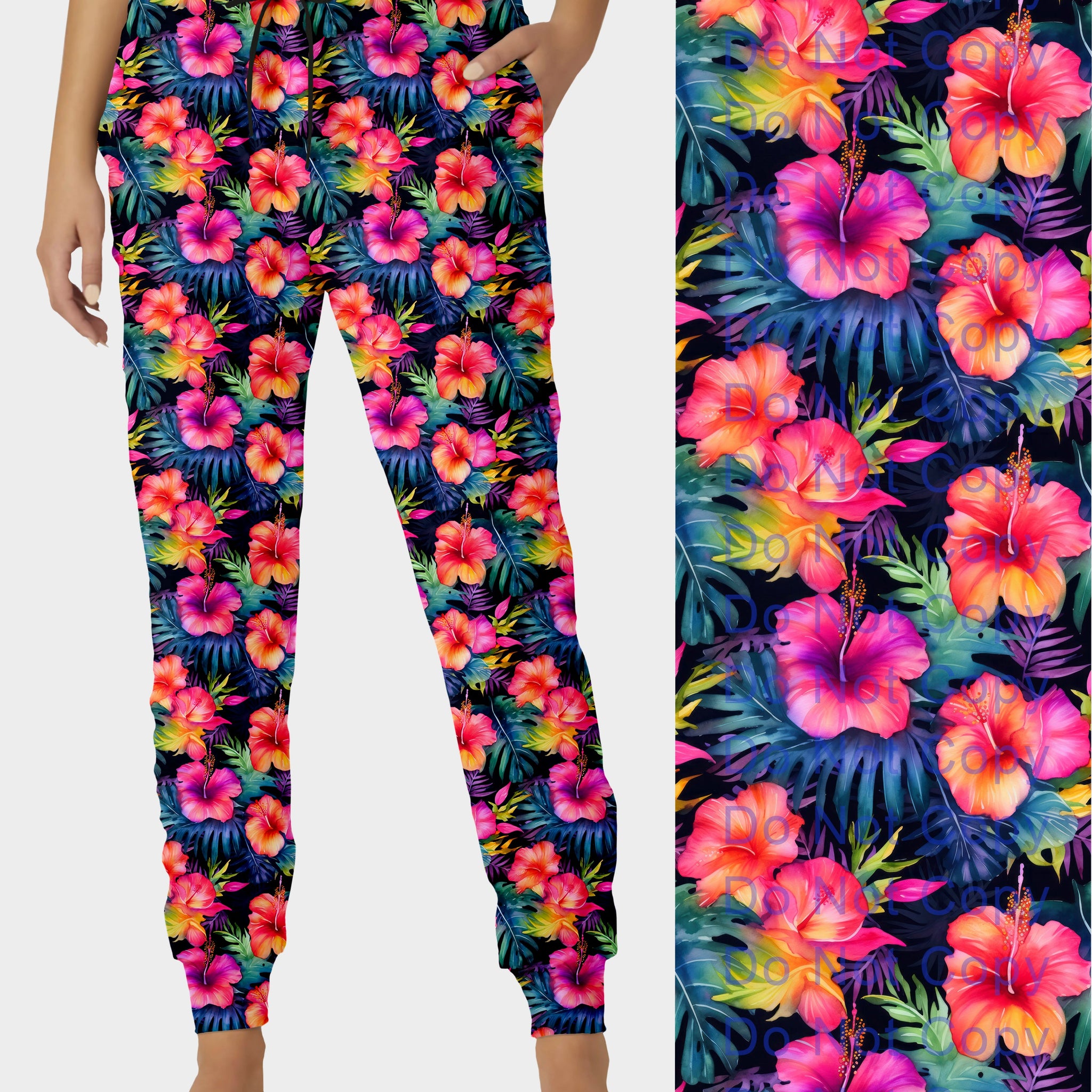 RTS - Tropical Hibiscus Joggers