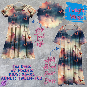 TWILIGHT WINGS - ADULT & KIDS - TEA DRESS RUN 3 - PREORDER CLOSING 3/11