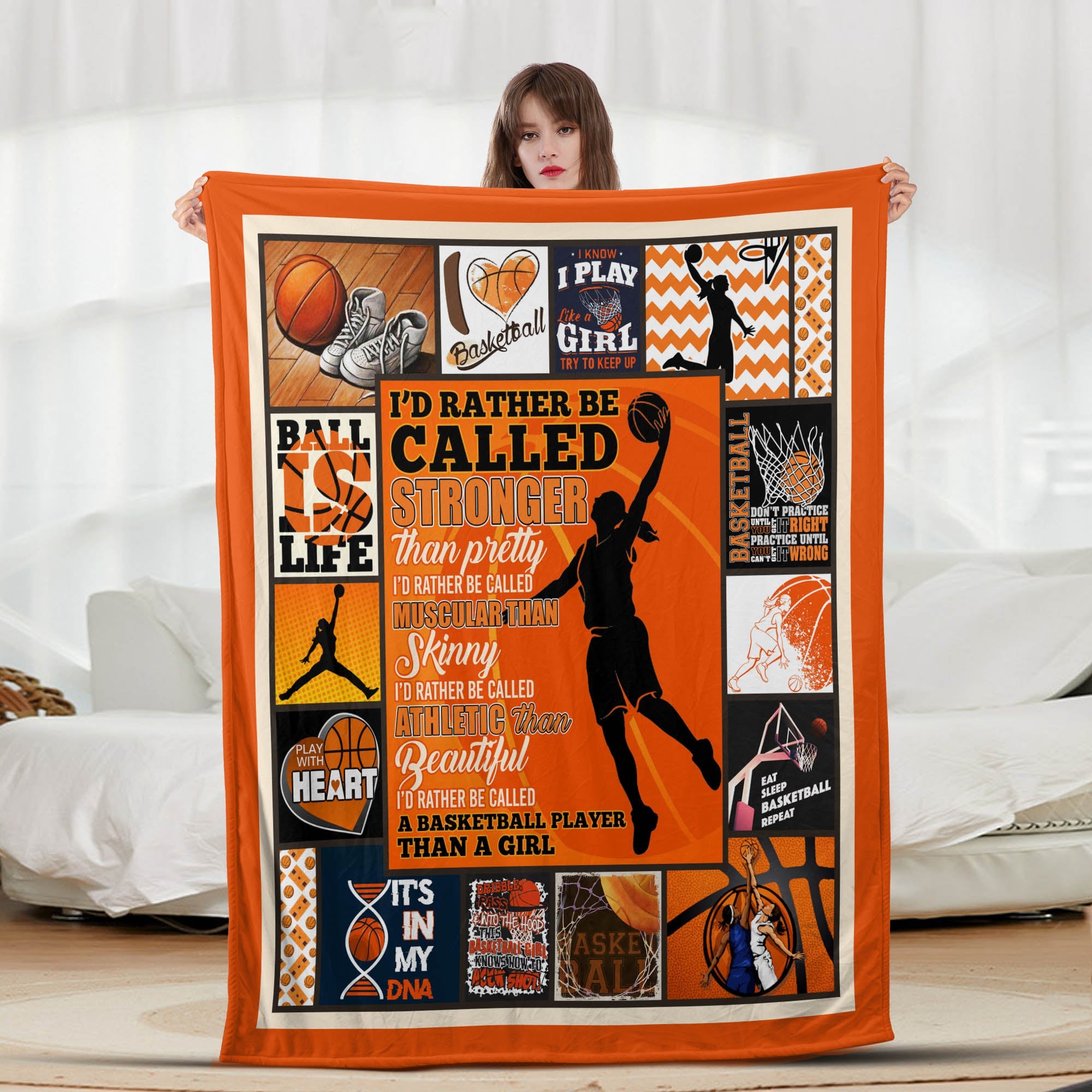 Basketball Girl - Letter Sherpa Blankets- Preorder Closing 10/2