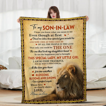 Son in Law Lion - Letter Sherpa Blankets- Preorder Closing 10/2