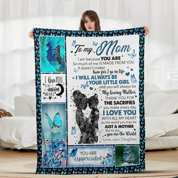 To My Mom Butterfly - Letter Sherpa Blankets- Preorder Closing 10/2