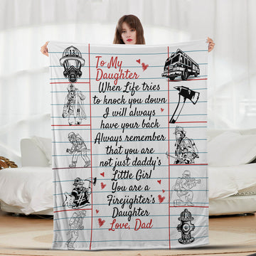 Firefighters Daughter - Letter Sherpa Blankets- Preorder Closing 10/2