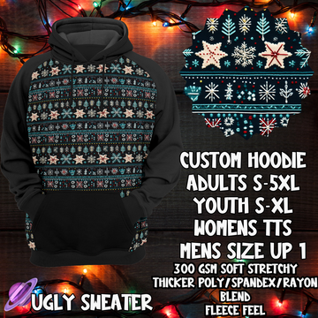 UGLY SWEATER  - CUSTOM HOODIE - XMAS SWEATER RUN CLOSING 10/30