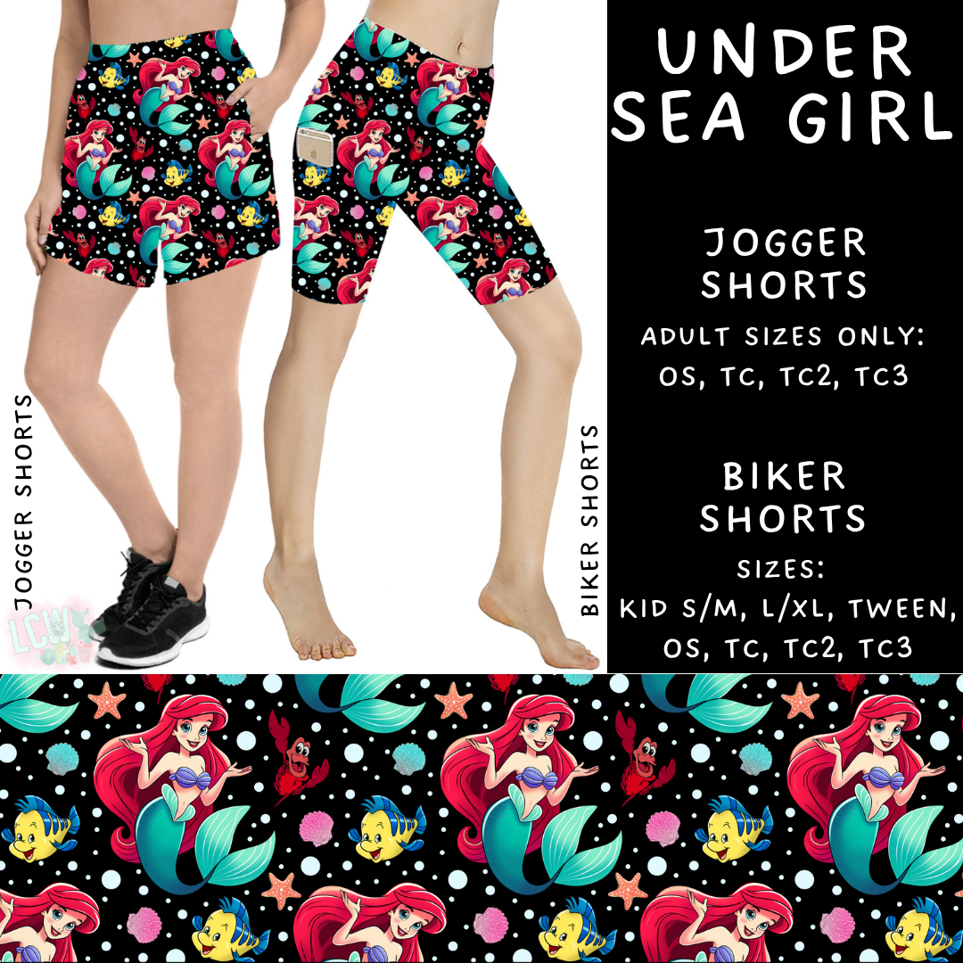 Batch #360 - Magical Faves 13 - Closes 6/23 - ETA late August - Under Sea Girl Biker & Jogger Shorts
